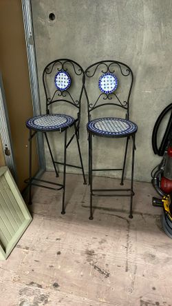 Tiled Mosaic high Chairs
