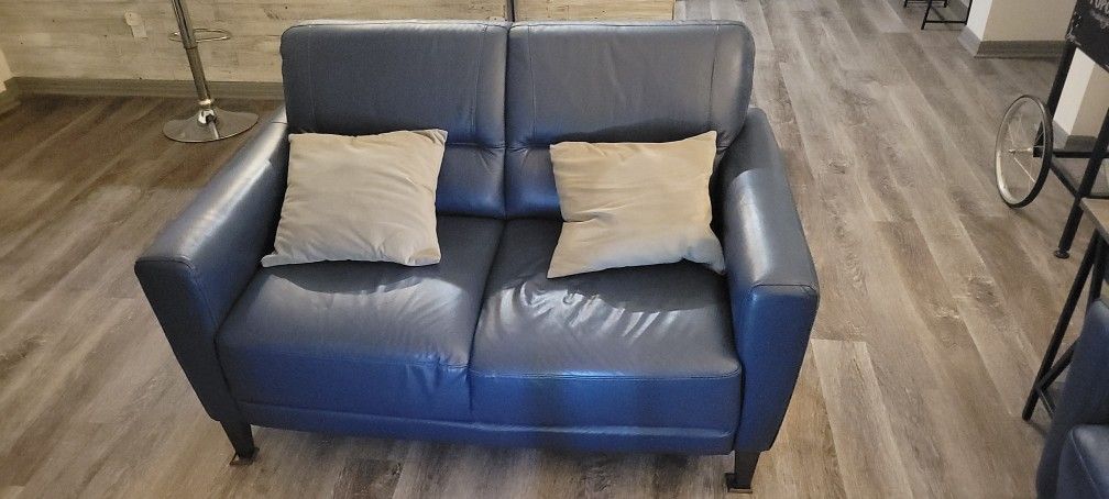 Genuine Italian Leather Loveseat Sofa Couch