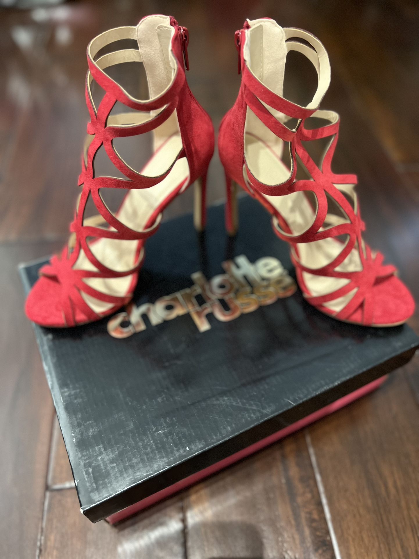 Charlotte Russe Red Suede Heels $15.00 OBO