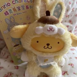 TOPTOY Pompompurin Elf Bunny Baby Plush Keychain
