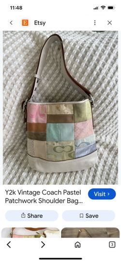 Coach Pastel Patchwork Shoulder Bag plus matching wristlet