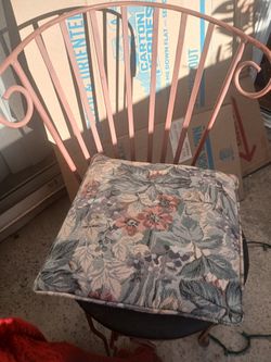 Iron Chair And Pillows