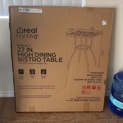 27” Tall bar Stool Height glass Table Top brand New