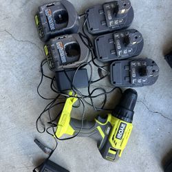 Ryobi Drill With 2 Batteries And 2 Charger