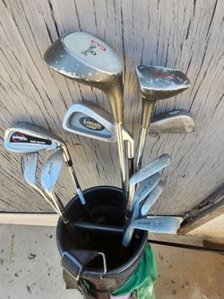 Golf bag and clubs