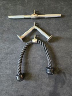 CAP Low Row Bar, V-Bar, Triceps Rope Cable Attachments-