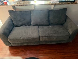 Gray Fabric 3-Seat Sofa