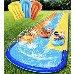 3 Lane Slip and Slide Water Slide for Kids