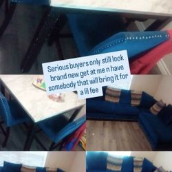 Plush Blue Sectional 