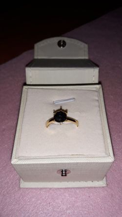 2ct. Black Diamond solitaire solid gold ring