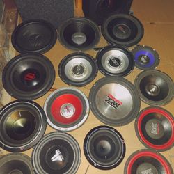 Subwoofers, amplifier collection. Price OBO 8-in, 10-in, 12-in, 15-in. FREE DELIVERY DEMO PORTLAND VANCOUVER!