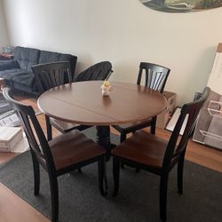 Round Dining Table/ Kitchen Table + Chairs