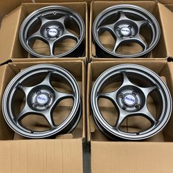 New 15 Inch Enkei Style Rims Wheels 15x7 +35 (4x100)