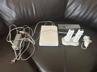 Nintendo Wii with two controllers