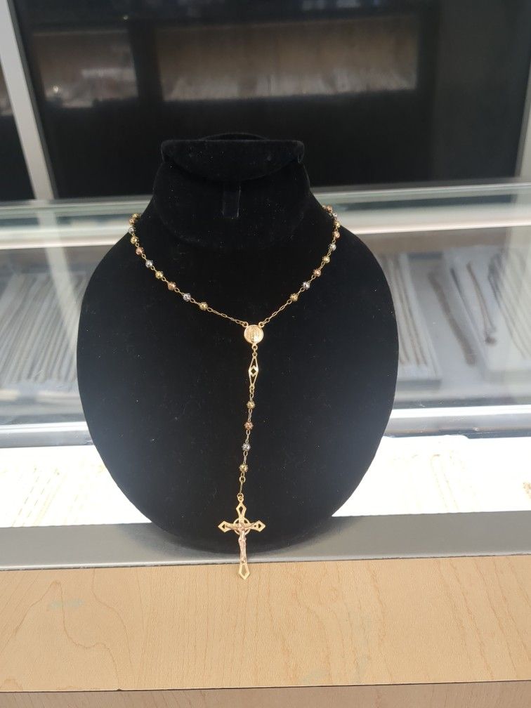 14k Gold Rosary Necklace,11.2 Grams 24 Long Layway Available 10% Down If You Interested Please Make Sure You Ask For Maribel Thank You