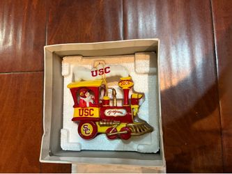 2006 USC Trojans Train Engine Christmas Ornament NCAA Porcelain New
