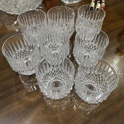 Fostoria Stratton Clear 8 Double Old Fashioned Rocks Barware Glasses 3 7/8"