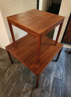 Vintage Mid Century Danish Walnut Jens Risom Tables