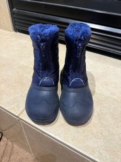 Kids Navy Blue Snow Boots size 11