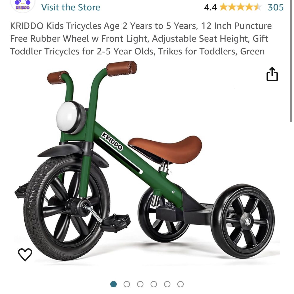 KRIDDO Kids Tricycles Age 2 Years to 5 Years