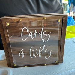 Wedding Wood Card Box And Signs