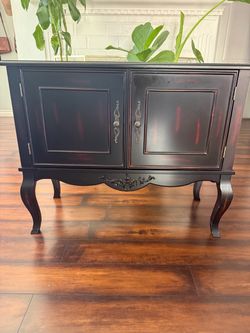 Vintage style black cabinet sideboard