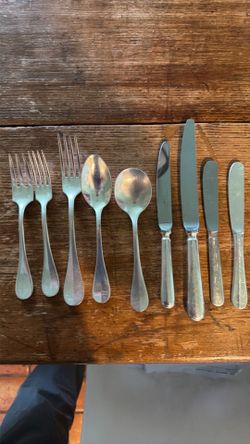 Christofle silverplate tableware, Cluny pattern