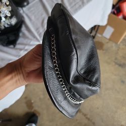 Genuine Leather Biker Cap 