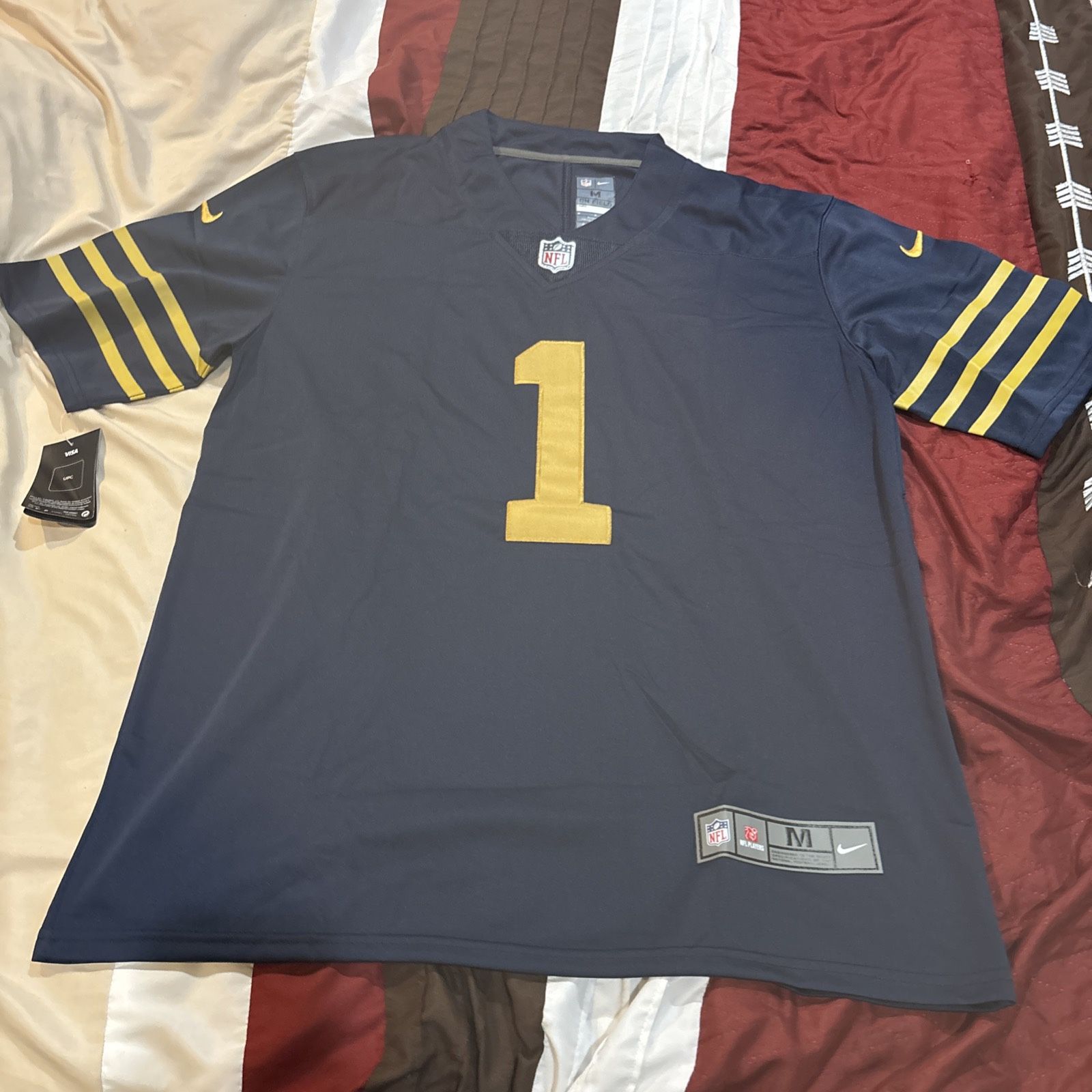 NFL Greenbay Packers Micah Parsons #1 Size Medium Blue 1921 Jersey