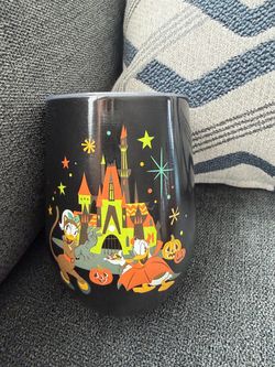 Disney Parks Donald Duck & Daisy Halloween Tumbler Stemless Wine NEW