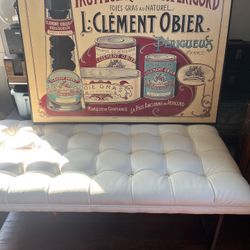 Vintage French Foie Gras Ad On Stretched Canvas 40x30