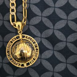 10kt Gold Chain With 10ktgold Charm 11 1/2 INCHES Length And Weight 14.79