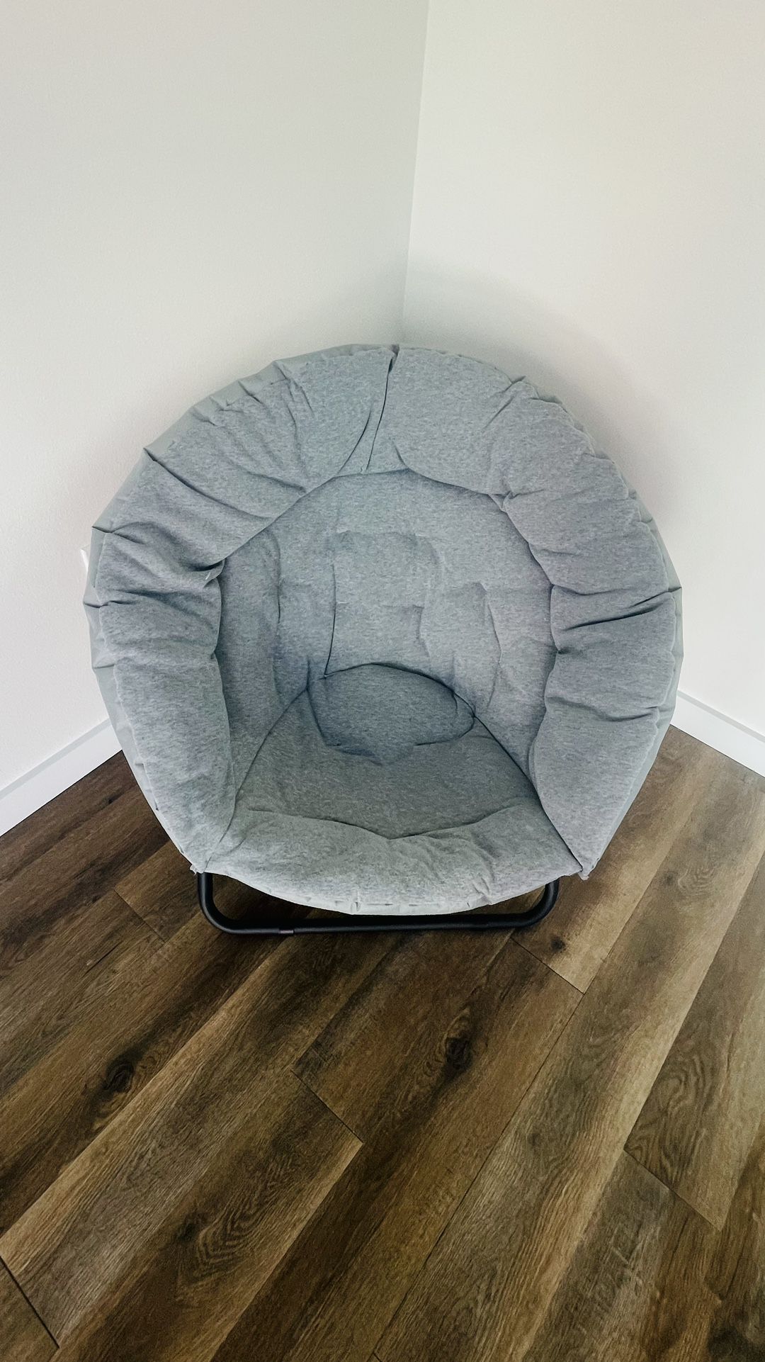 Grey Fabric Moon Chair (Foldable)
