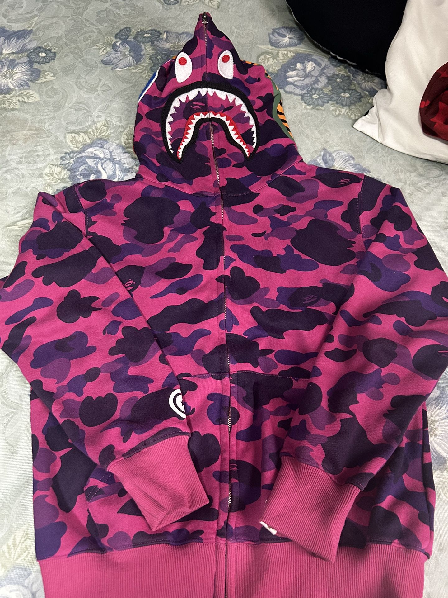 Purple bape hoodie medium 