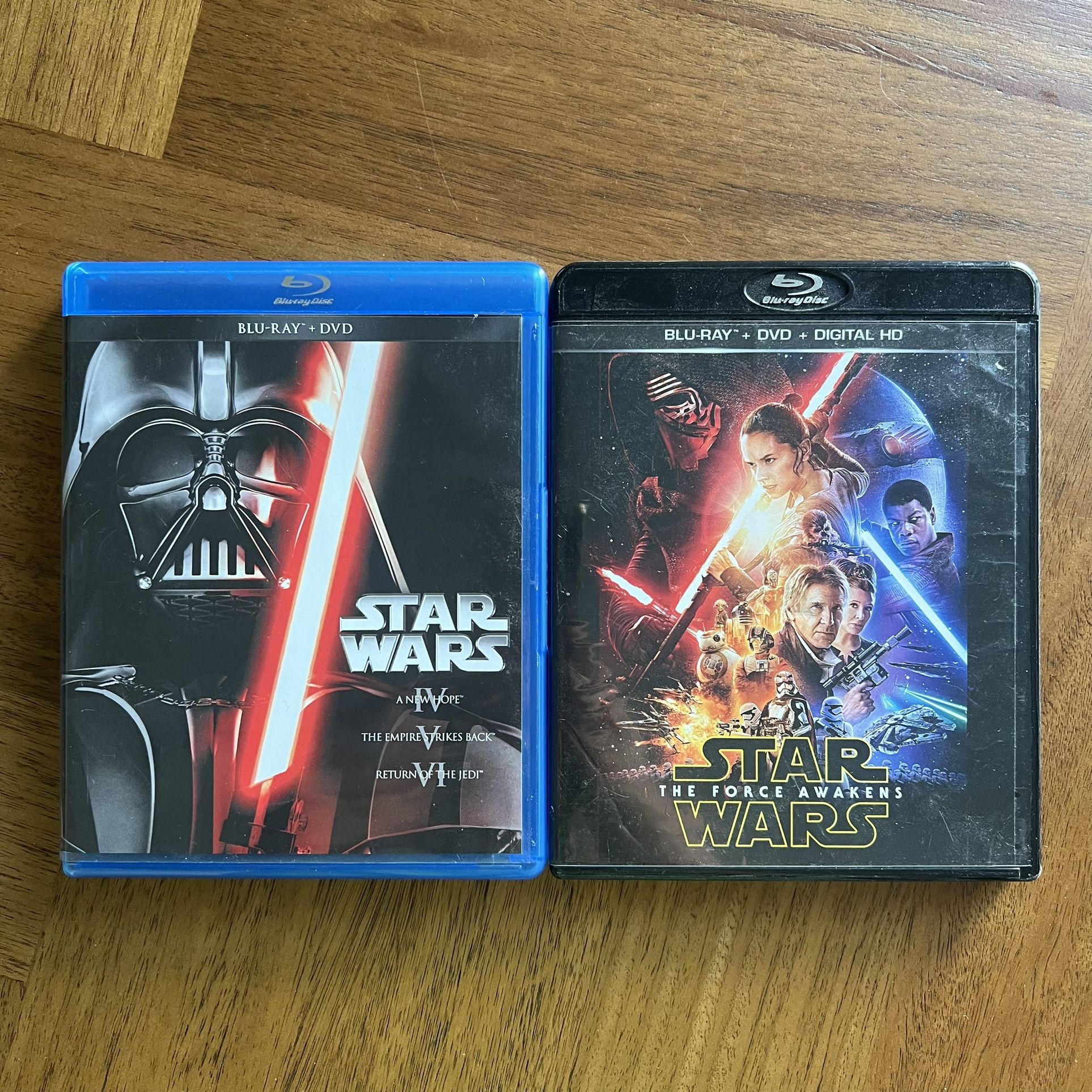 Star Wars IV V VI & The Force Awakens Sci-Fi Blu-ray DVD Movies