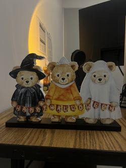 Happy Halloween Teddy Bear Sign