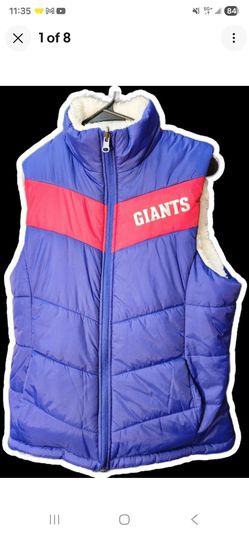 NY Giants Women’s Medium Reversible Puffer/Sherpa Vest GIII 4Her by Carl Banks