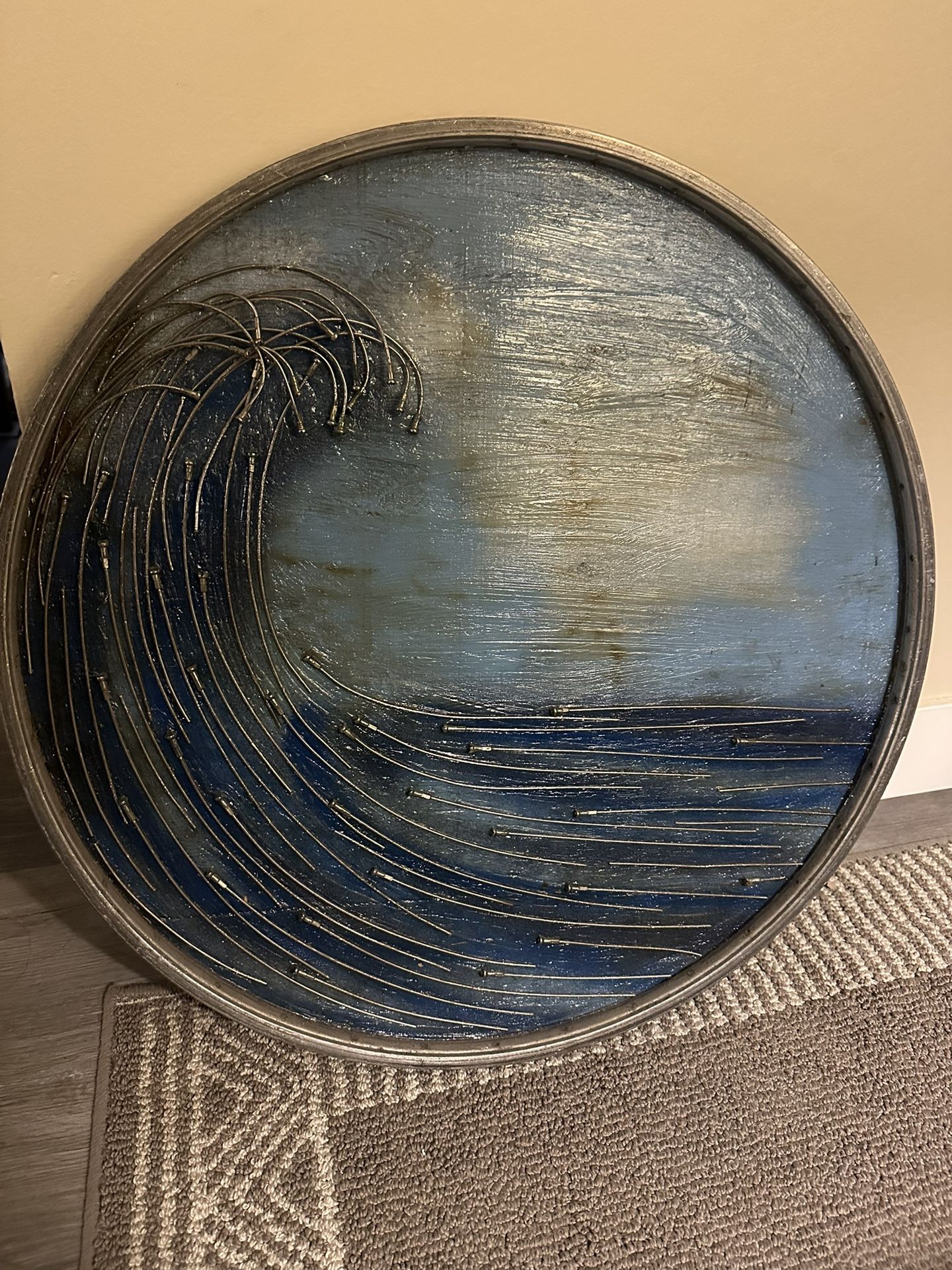 25” diameter Round Bike Spoke Wave