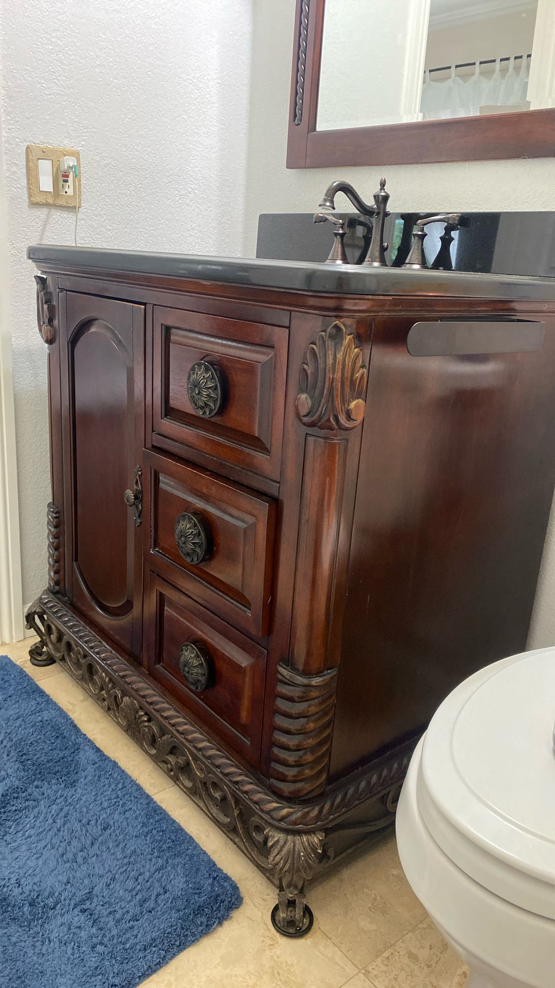 Bathroom Sink and Mirror