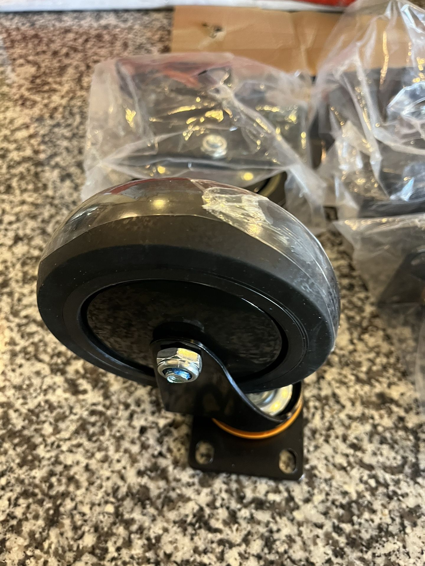 5 Inch Swivel Casters Set 4 Pack Heavy Duty Rubber Casters Wheel With