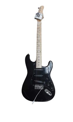 Glarry Black Guitar Wooden Handle Black Guitar