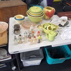 Antique Bowl And Dish Set