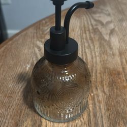 SheeChung Vintage Soap Dispenser, Kitchen Dish Soap Dispensers with Pump Mat, Glass Hand Soap Dispenser for Bathroom, Liquid, Lotion, Refillable, Rust