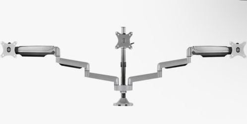 Adjustable Triple Monitor Desk Mount by Mount It!