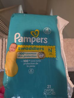 Newborn diapers; 31 package new in package
