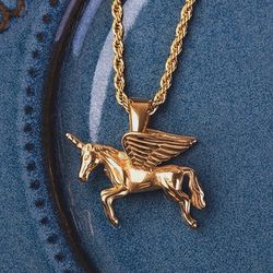 Unicorn Pendant Chain New Gold