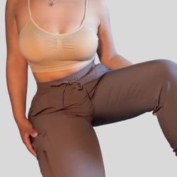 Zipper-Up Pockets Jogger Pants