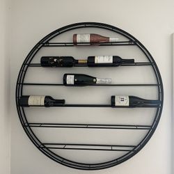 12-Bottle Label View Wall Wine Rack