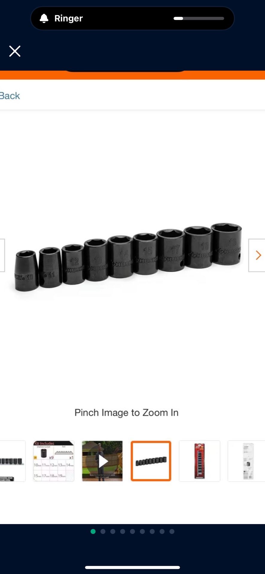 HUSKY 3/8 IN. DRIVE STANDARD METRIC 6-POINT IMPACT SOCKET SET (9-PIECE)