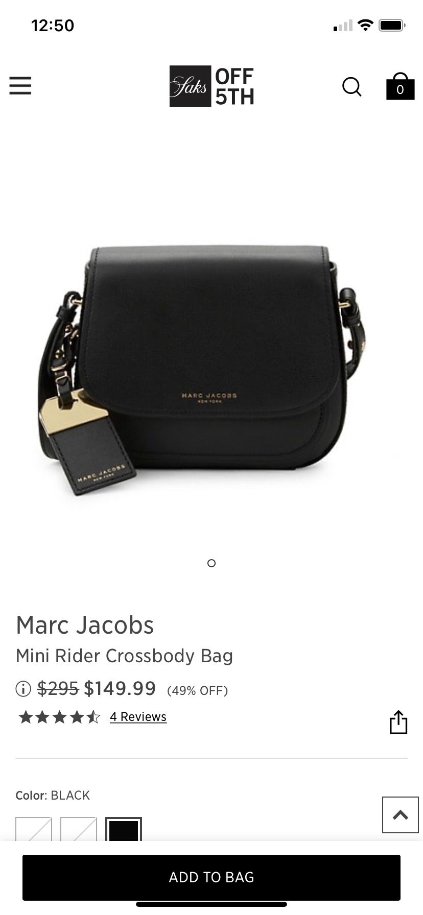 Marc Jacobs Rider Leather Crossbody Bag (Black) : Clothing, Shoes & Jewelry  